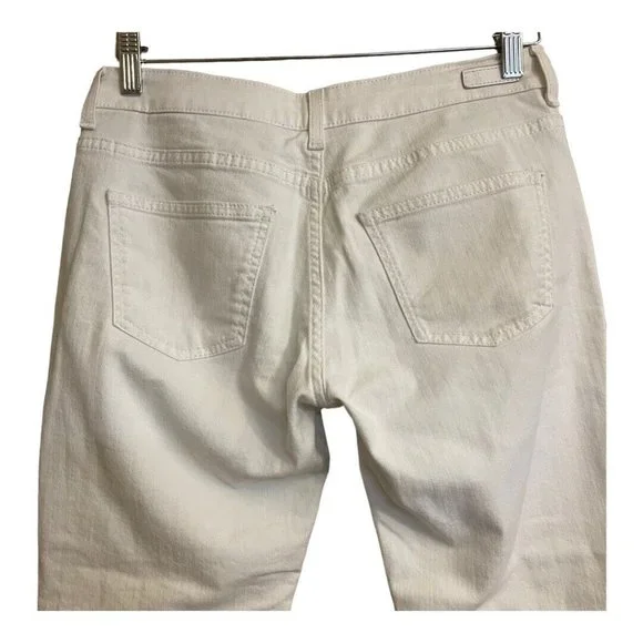 Boden Women Cropped White Jean 6P Solid Summer Denim Luxe Stretch Casual Preppy - Picture 5 of 13
